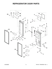 Refrigerator Door Parts parts for Kitchenaid Bottom-Mount Refrigerator KRFC704FBS04 from AppliancePartsPros.com