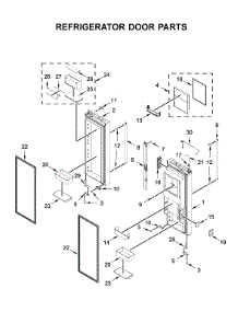 Refrigerator Door Parts parts for Kitchenaid Bottom-Mount Refrigerator KRFC704FPS03 from AppliancePartsPros.com