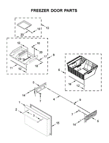 Freezer Door Parts parts for Kitchenaid Bottom-Mount Refrigerator KRFC704FPS03 from AppliancePartsPros.com