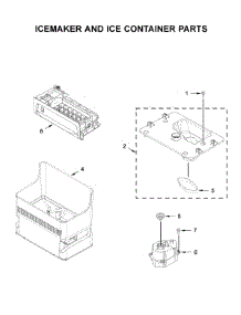 Icemaker And Ice Container Parts parts for Kitchenaid Bottom-Mount Refrigerator KRFC704FPS03 from AppliancePartsPros.com