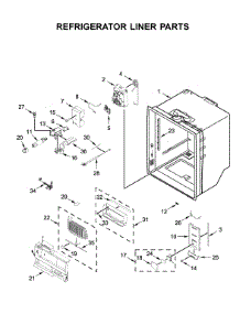 Refrigerator Liner Parts parts for Kitchenaid Bottom-Mount Refrigerator KRFC704FPS04 from AppliancePartsPros.com