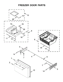 Freezer Door Parts parts for Kitchenaid Bottom-Mount Refrigerator KRFC704FPS04 from AppliancePartsPros.com