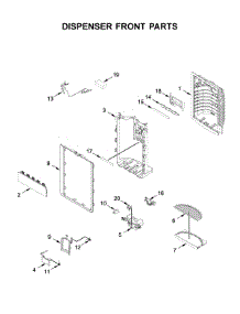 Dispenser Front Parts parts for Kitchenaid Bottom-Mount Refrigerator KRFC704FPS04 from AppliancePartsPros.com