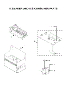 Icemaker And Ice Container Parts parts for Kitchenaid Bottom-Mount Refrigerator KRFC704FPS04 from AppliancePartsPros.com