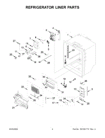 Refrigerator Liner Parts parts for Kitchenaid Bottom-Mount Refrigerator KRFC704FPS05 from AppliancePartsPros.com