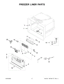 Freezer Liner Parts parts for Kitchenaid Bottom-Mount Refrigerator KRFC704FPS05 from AppliancePartsPros.com