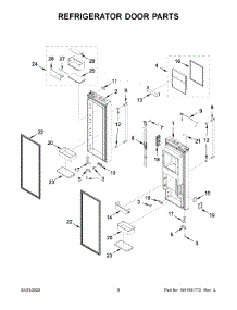 Refrigerator Door Parts parts for Kitchenaid Bottom-Mount Refrigerator KRFC704FPS05 from AppliancePartsPros.com