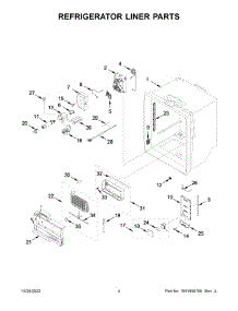 Refrigerator Liner Parts parts for Kitchenaid Bottom-Mount Refrigerator KRFC704FPS06 from AppliancePartsPros.com