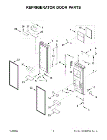 Refrigerator Door Parts parts for Kitchenaid Bottom-Mount Refrigerator KRFC704FPS06 from AppliancePartsPros.com