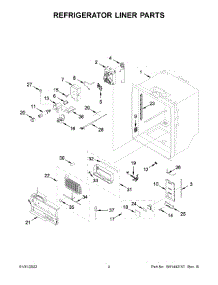 Refrigerator Liner Parts parts for Kitchenaid Bottom-Mount Refrigerator KRFC704FSS03 from AppliancePartsPros.com