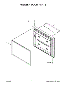 Freezer Door Parts parts for Kitchenaid Bottom-Mount Refrigerator KRFF300EBS01 from AppliancePartsPros.com
