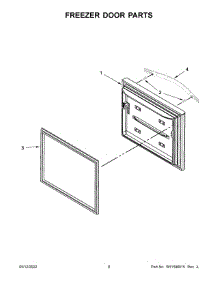 Freezer Door Parts parts for Kitchenaid Bottom-Mount Refrigerator KRFF300EWH03 from AppliancePartsPros.com