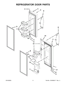 Refrigerator Door Parts parts for Kitchenaid Bottom-Mount Refrigerator KRFF300EWH04 from AppliancePartsPros.com