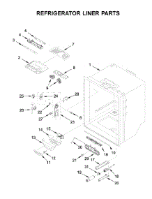Refrigerator Liner Parts parts for Kitchenaid Bottom-Mount Refrigerator KRFF302EBS01 from AppliancePartsPros.com