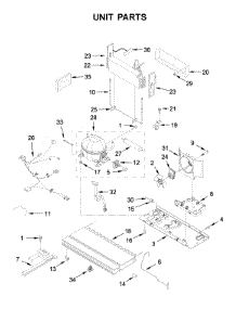 Unit Parts parts for Kitchenaid Bottom-Mount Refrigerator KRFF302EBS01 from AppliancePartsPros.com
