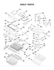 Shelf Parts parts for Kitchenaid Bottom-Mount Refrigerator KRFF302EBS01 from AppliancePartsPros.com