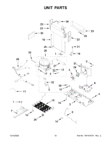 Unit Parts parts for Kitchenaid Bottom-Mount Refrigerator KRFF302EBS02 from AppliancePartsPros.com