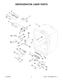 Refrigerator Liner Parts parts for Kitchenaid Bottom-Mount Refrigerator KRFF302EBS04 from AppliancePartsPros.com