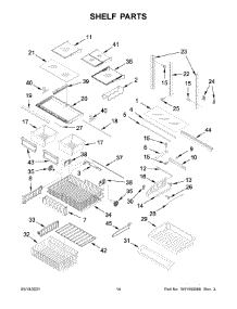 Shelf Parts parts for Kitchenaid Bottom-Mount Refrigerator KRFF302EBS04 from AppliancePartsPros.com
