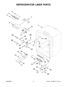 Refrigerator Liner Parts parts for Kitchenaid Bottom-Mount Refrigerator KRFF302EBS05 from AppliancePartsPros.com