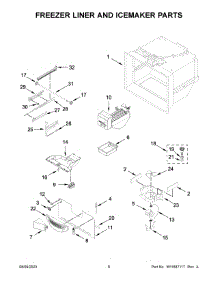 Freezer Liner And Icemaker Parts parts for Kitchenaid Bottom-Mount Refrigerator KRFF302EBS05 from AppliancePartsPros.com