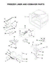 Freezer Liner And Icemaker Parts parts for Kitchenaid Bottom-Mount Refrigerator KRFF302ESS02 from AppliancePartsPros.com