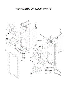 Refrigerator Door Parts parts for Kitchenaid Bottom-Mount Refrigerator KRFF302ESS02 from AppliancePartsPros.com