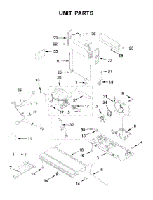 Unit Parts parts for Kitchenaid Bottom-Mount Refrigerator KRFF302ESS02 from AppliancePartsPros.com