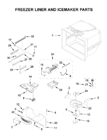 Freezer Liner And Icemaker Parts parts for Kitchenaid Bottom-Mount Refrigerator KRFF302ESS03 from AppliancePartsPros.com