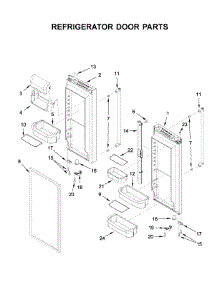 Refrigerator Door Parts parts for Kitchenaid Bottom-Mount Refrigerator KRFF302ESS03 from AppliancePartsPros.com