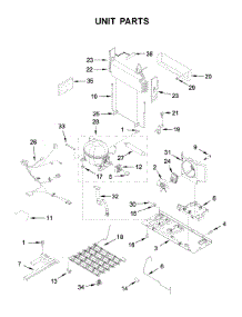 Unit Parts parts for Kitchenaid Bottom-Mount Refrigerator KRFF302ESS03 from AppliancePartsPros.com