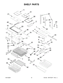 Shelf Parts parts for Kitchenaid Bottom-Mount Refrigerator KRFF302ESS04 from AppliancePartsPros.com