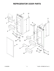 Refrigerator Door Parts parts for Kitchenaid Bottom-Mount Refrigerator KRFF302ESS07 from AppliancePartsPros.com
