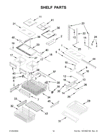 Shelf Parts parts for Kitchenaid Bottom-Mount Refrigerator KRFF302ESS07 from AppliancePartsPros.com