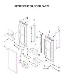 Refrigerator Door Parts parts for Kitchenaid Bottom-Mount Refrigerator KRFF302EWH02 from AppliancePartsPros.com