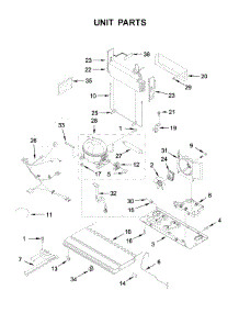 Unit Parts parts for Kitchenaid Bottom-Mount Refrigerator KRFF302EWH02 from AppliancePartsPros.com