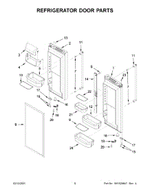 Refrigerator Door Parts parts for Kitchenaid Bottom-Mount Refrigerator KRFF302EWH03 from AppliancePartsPros.com
