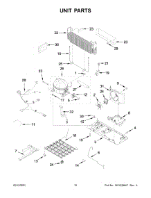 Unit Parts parts for Kitchenaid Bottom-Mount Refrigerator KRFF302EWH03 from AppliancePartsPros.com