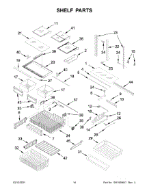 Shelf Parts parts for Kitchenaid Bottom-Mount Refrigerator KRFF302EWH03 from AppliancePartsPros.com