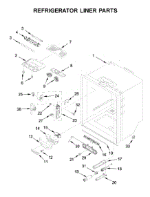 Refrigerator Liner Parts parts for Kitchenaid Bottom-Mount Refrigerator KRFF305EBS01 from AppliancePartsPros.com