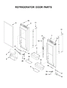 Refrigerator Door Parts parts for Kitchenaid Bottom-Mount Refrigerator KRFF305EBS01 from AppliancePartsPros.com