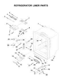 Refrigerator Liner Parts parts for Kitchenaid Bottom-Mount Refrigerator KRFF305EBS02 from AppliancePartsPros.com