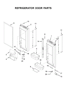 Refrigerator Door Parts parts for Kitchenaid Bottom-Mount Refrigerator KRFF305EBS02 from AppliancePartsPros.com