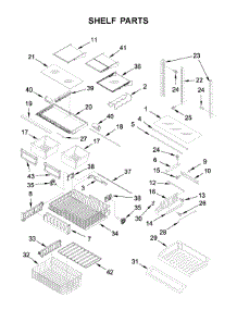 Shelf Parts parts for Kitchenaid Bottom-Mount Refrigerator KRFF305EBS02 from AppliancePartsPros.com