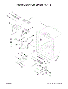 Refrigerator Liner Parts parts for Kitchenaid Bottom-Mount Refrigerator KRFF305EBS04 from AppliancePartsPros.com
