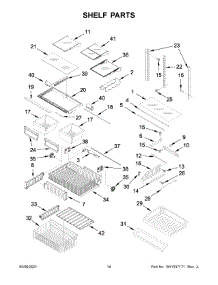 Shelf Parts parts for Kitchenaid Bottom-Mount Refrigerator KRFF305EBS04 from AppliancePartsPros.com