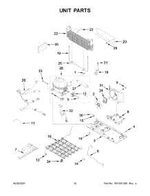 Unit Parts parts for Kitchenaid Bottom-Mount Refrigerator KRFF305EBS05 from AppliancePartsPros.com