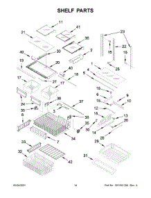 Shelf Parts parts for Kitchenaid Bottom-Mount Refrigerator KRFF305EBS05 from AppliancePartsPros.com