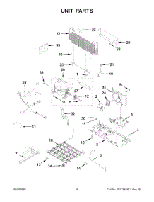 Unit Parts parts for Kitchenaid Bottom-Mount Refrigerator KRFF305ESS05 from AppliancePartsPros.com