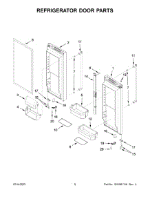 Refrigerator Door Parts parts for Kitchenaid Bottom-Mount Refrigerator KRFF305ESS07 from AppliancePartsPros.com
